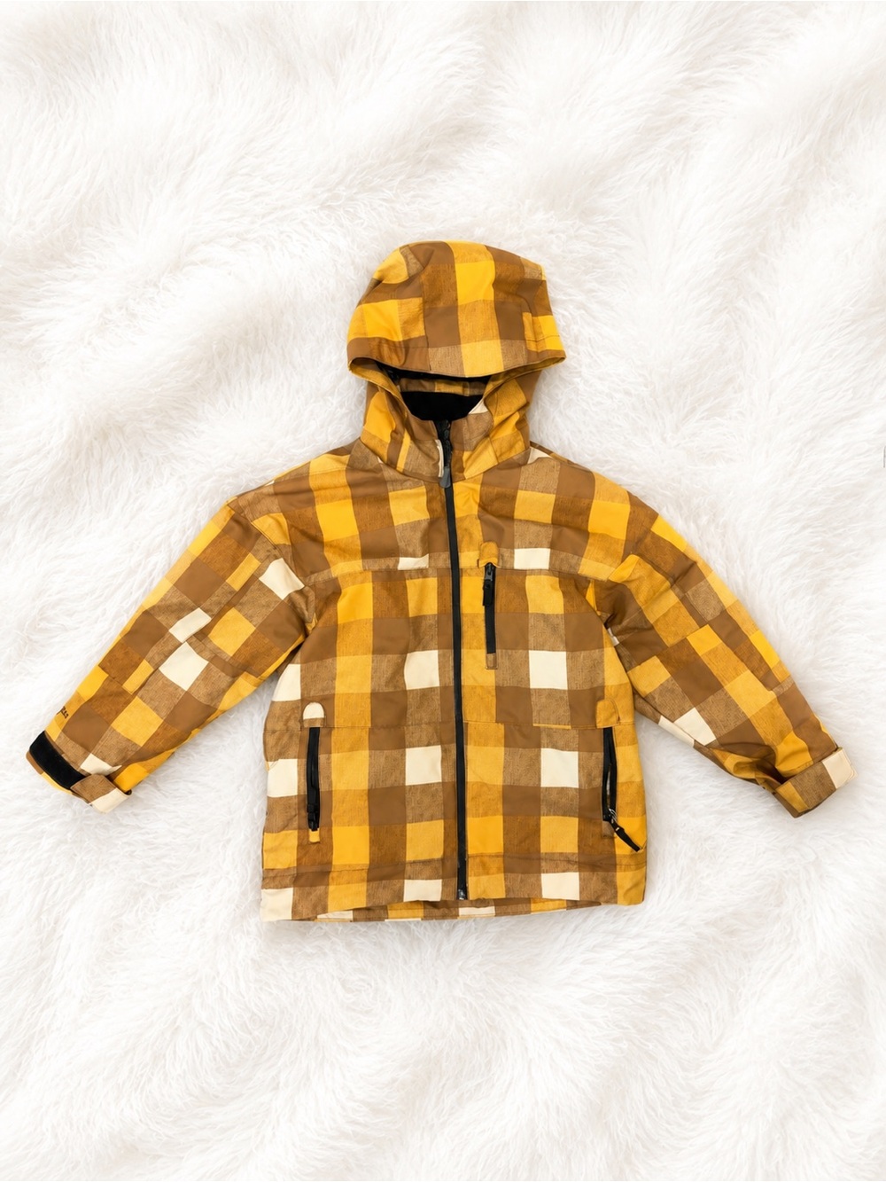 Ripzone Youth Small Winter Jacket | Plaid Hooded Coat | Excellent Like New